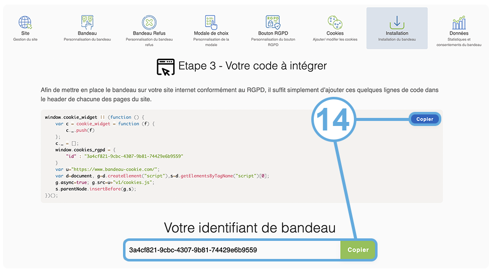 Installer un bandeau cookie sur Wordpress - Etape N°14