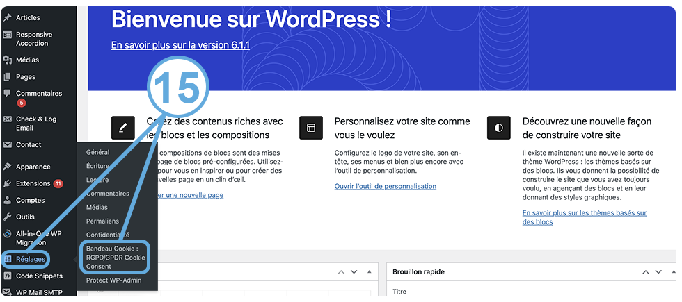 Installer un bandeau cookie sur Wordpress - Etape N°15